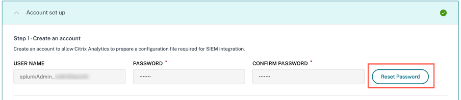 SIEM パスワードリセット