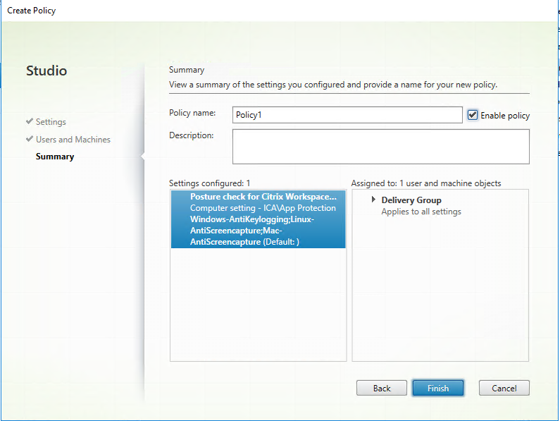 Add policy name